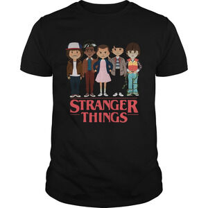 Stranger Things Angry Cartoon Characters Face Shirt